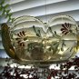 Antique Victorian Hand Painted Iridescent Open Compote