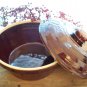 Vintage Marcrest DAISY DOT Brown Pottery 3 Quart Dutch Oven with Lid