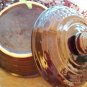 Vintage Marcrest DAISY DOT Brown Pottery 3 Quart Dutch Oven with Lid