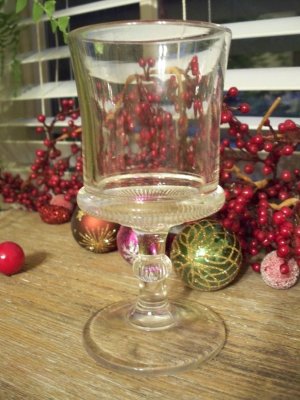 Victorian Era EAPG Greentown Indiana Goblet Pleat Band Plainware c.1897