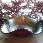 Northwood Amethyst Carnival Glass RAYS 2 Handle Footed Bon Bon