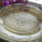 Federal Depression Glass Amber ROSEMARY~MAYFAIR Oval Serving Platter c.1935-1937