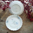 Set of 2 Blue & Brown Floral Haviland Limoges Butter Pats