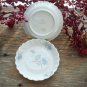 Set of 2 Blue & Brown Floral Haviland Limoges Butter Pats