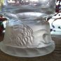 Gillinder & Sons Glass LION Frosted Foot Spooner/Celery Vase c.1877