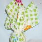 Catnip Birdy, Green & White Gingham with Bugs