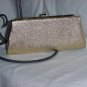 Vintage gold lame clutch purse Chain  101a