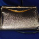 Vintage gold clutch purse small handbag formal evening purse Chain  101a