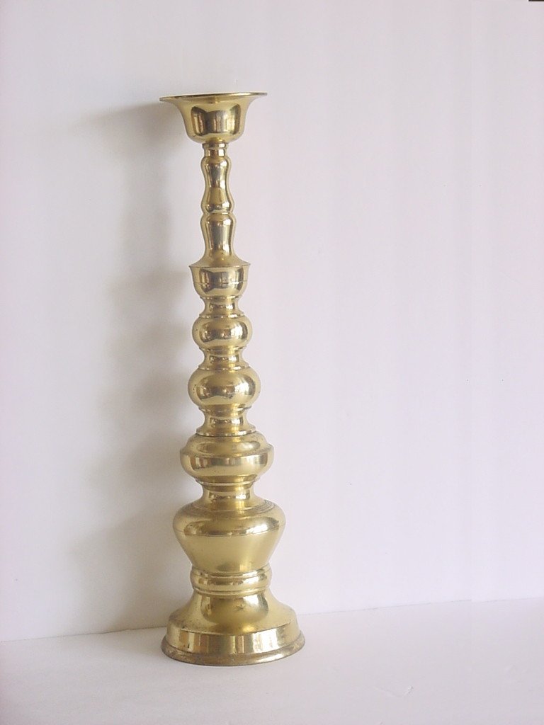 Brass Candle holder Large 18" Homco Made in Japan 130