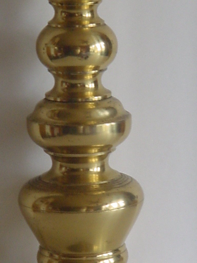 Brass Candle holder Large 18" Homco Made in Japan 130