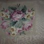 Vintage Rose Needlework Tapestry embroidered Rose Seat Cover Seat Back Textile   138