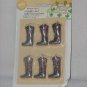 Wilton Cowboy boot Candles 12 boot shaped brown candles   143