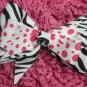 Pink Polka & Zebra Print Hair Bow!!!