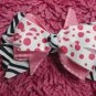 Pink Polka & Zebra Print Hair Bow!!!