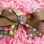 Brown Polka DotHair Bow!!!