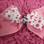 White Polka Dot & Pink Hair Bow!!!