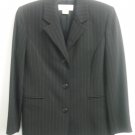 Petite Sophisticate Black Pin Stripe Blazer Sz. 8 H11-21