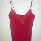 Sexy Cleavage Lip Stick Red Polka Dot Cami Tank SM F7-8