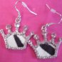 Cow Print Crown Ear Rings Bling!!!!!! Z2-13