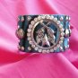Hair On Blue/ Black Zebra Cuff Gun & Star!!!! Z2-74