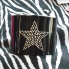 Wide Black Cuff w/ Bling Star!!!!!!!  Z2-83