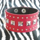 Red Leather Studded Cuff!!!!!!! Z2-85