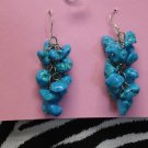 Turquoise Rock Chip Ear Rings!!!!!!!!Z2-107