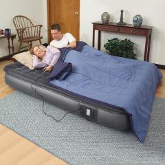 Easy Riser Twin Size 11" Tall Grey Pillowtop Air Bed With Remote Control