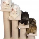 Armarkart 25-Inch Wooden Four Step Cat Tower Tree Condo Scratcher Kitten House in Sky blue