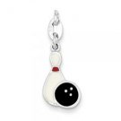 Women'S Bowling Formation Charm in Sterling Silver - Glossy Finish - Wonderful