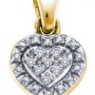 Sterling Silver 0.03CTW Diamond Heart Pendant