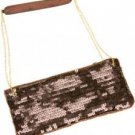 La Regale Sequins Designer Clutch handbag Purse- Color- Bronze