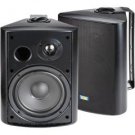 Black 6.5" 120-Watt 2-Way Outdoor Patio Speakers