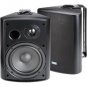 Black 6.5" 120-Watt 2-Way Outdoor Patio Speakers