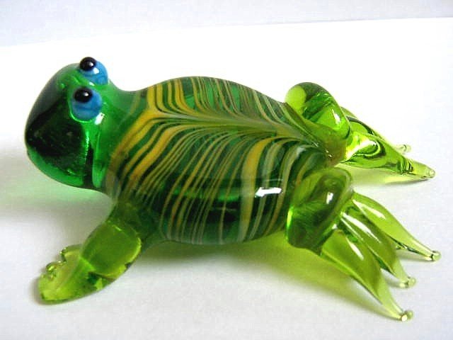 UKRAINIAN MURANO / FROG ART GLASS LAMPWORK MINIATURE