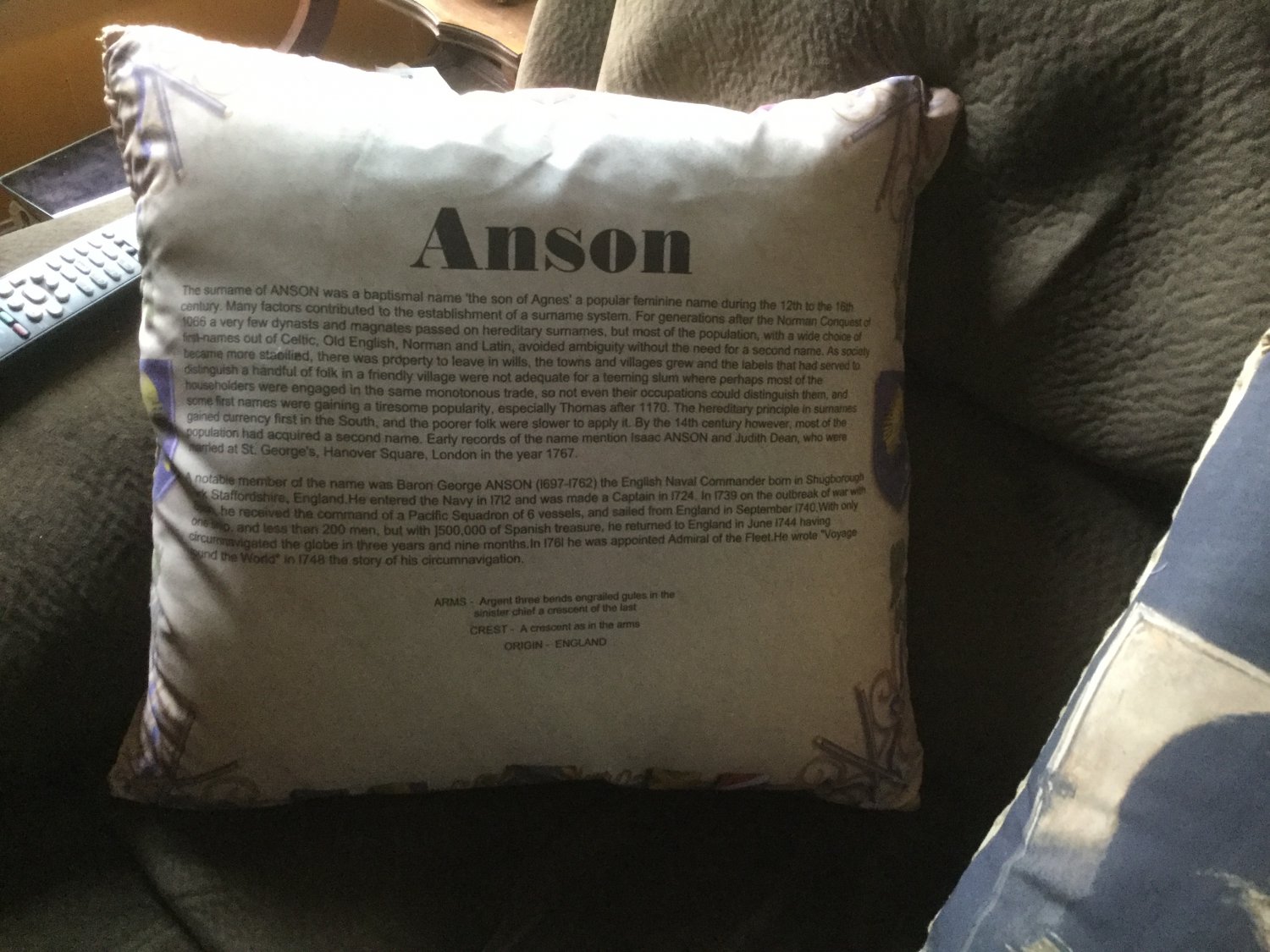 Personalized Last Name Meaning Pillow
