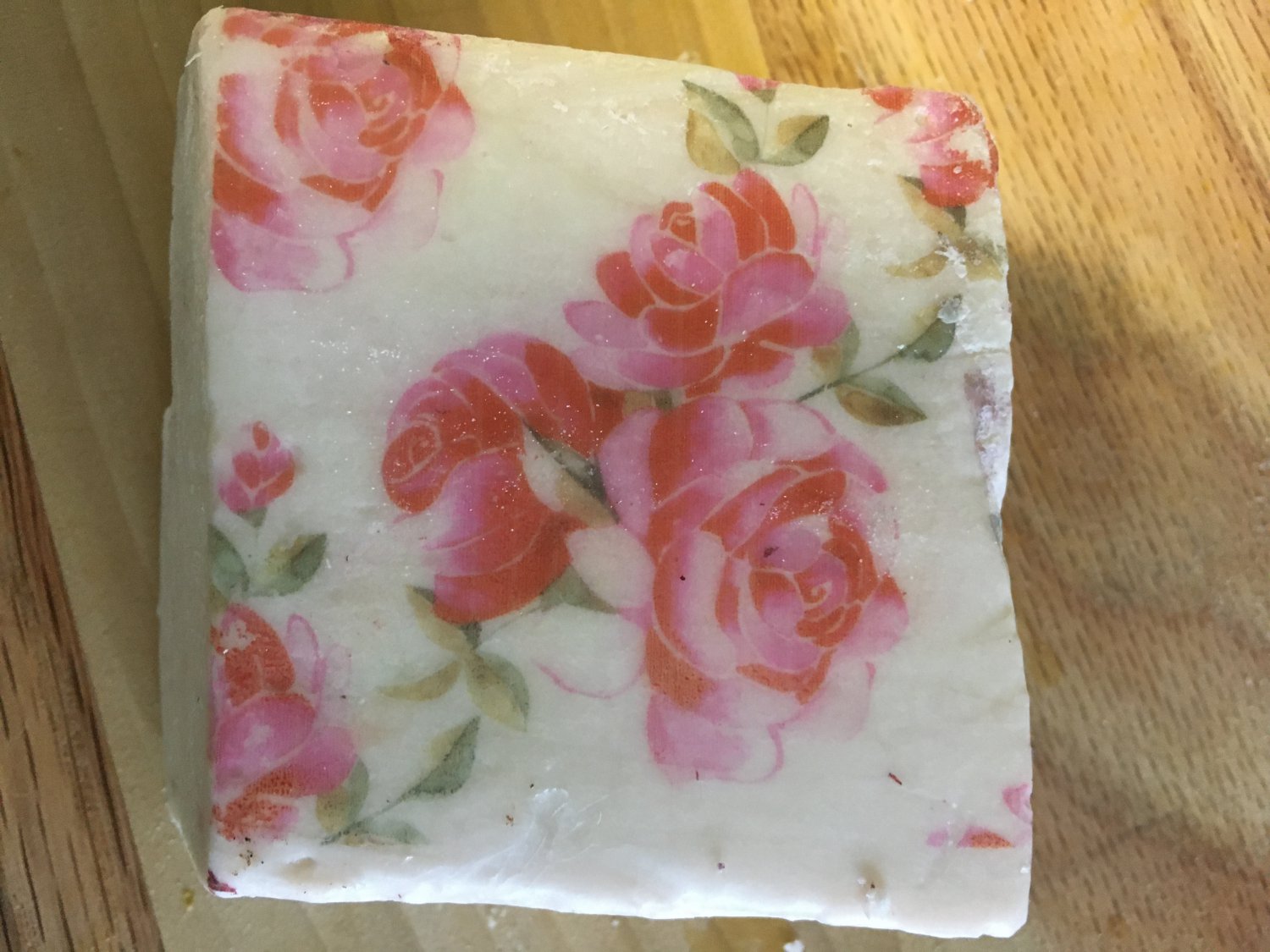 Artisan Soap Embedded roses((2)