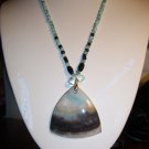 AMAZONITE 3" PENDANT, HAND-CUT AND POLISHED