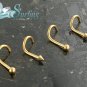 LOT OF 4 18K GOLD PLATED BALL NOSE RINGS SCREWS 18G