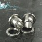 LOT 2 SCREW ON 2G FLESH TUNNELS STEEL PLUGs 2 GAUGE