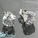 NEW 2CT CZ .925 STERLING SILVER ROUND EARRINGS STUDS