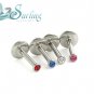 LOT 4 INTERNALLY THREAD GEM JEWELED MONROE LABRET 14G