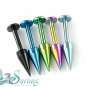 LOT 5 TITANIUM COLOR SPIKE LABRET LIP CHIN RING 14G 3/8