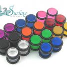 LOT 20 0g UV ACRYLIC PLUGS GROOVES EARRINGS 0 GAUGE