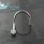 REAL SOLID 14K WHITE GOLD ROUND CUT NOSE RING SCREW 20G