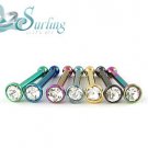 NEW LOT OF 7 COLOR TITANIUM NOSE RING BONES SCREW 18G