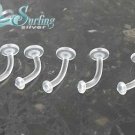 LOT 5 NO C UM ACRYLIC BELLY NAVEL RING RETAINERS 14G