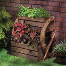 #13842 WAGON WHEEL DOUBLE-TIER PLANTER