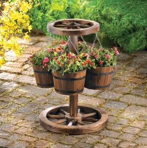 #12691 WAGON WHEEL PLANTER