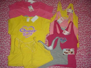 JUNIOR MEDIUM Cheer Baby cheerleading clothes LOT shirt cheerleader